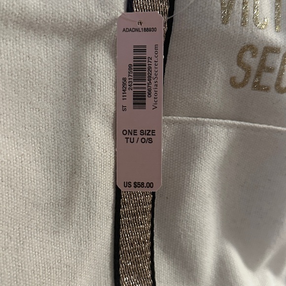 NWT VICTORIAS SECRET TOTE Canvas Bag - Picture 10 of 11